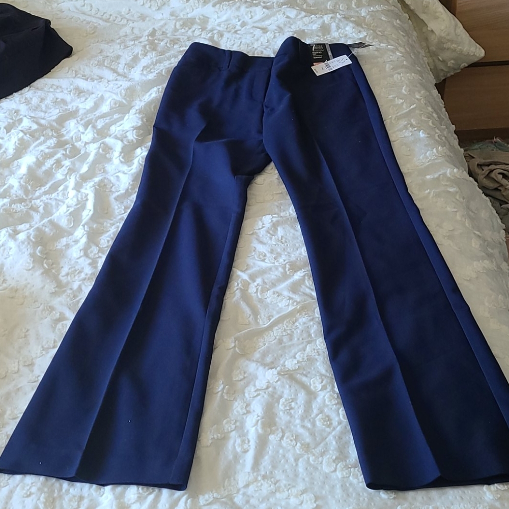 Womens dark blue bootcut dress pants